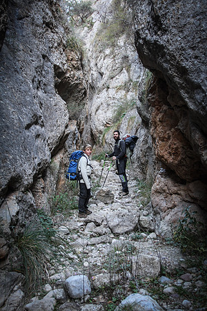 Diego and Marcos hiking in Calcena