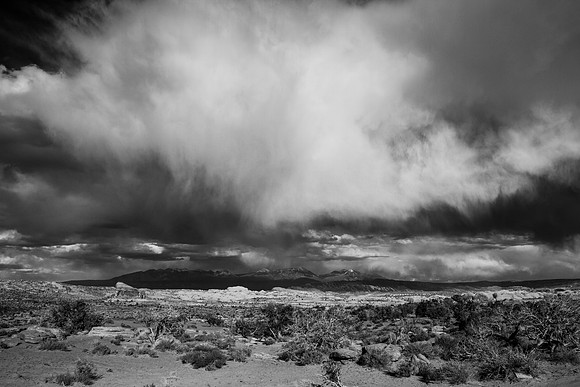 Exploding desert cloud