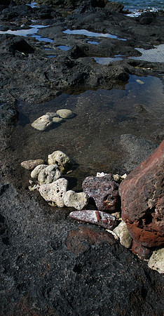 Lava rocks and coral at Lanaii