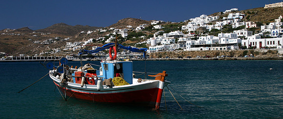Mikonos Boat - Greek Islands
