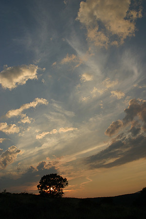 Sunset light on the hills of Berdejo